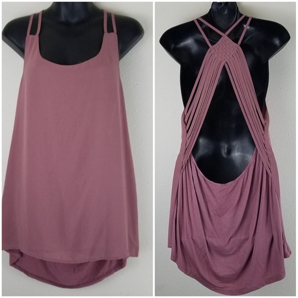BKE Tops - BKE red top in dusty rose, strapy open back.